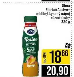 Jip Olma Florian Active+ mléčný kysaný nápoj různé druhy 320g nabídka