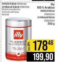 Jip Illy 100% Arabica mletá káva classico zrnková káva classico nabídka