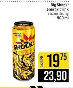 Jip Big Shock! energy drink různé druhy nabídka