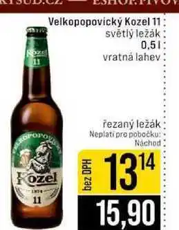 Jip Velkopopovický Kozel 11 světlý ležák nabídka