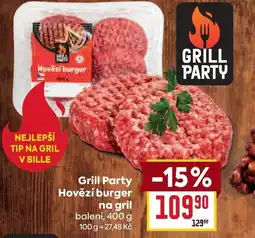 Billa Grill Party Hovězí burger na gril nabídka