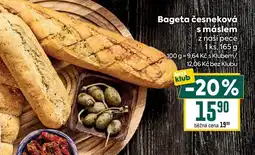 Billa Bageta česneková s máslem nabídka