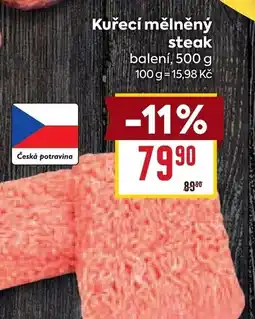 Billa Kuřecí mělněný steak nabídka