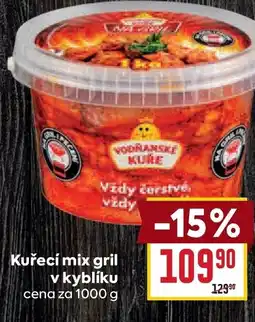 Billa Kuřecí mix gril v kyblíku nabídka