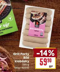 Billa Grill Party Bile klobásky nabídka