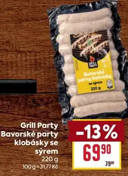 Billa Grill Party Bavorské party klobásky se sýrem nabídka
