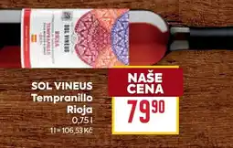 Billa SOL VINEUS Tempranillo Rioja nabídka