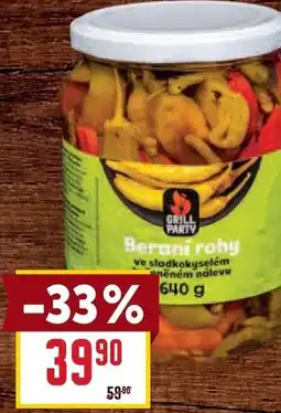 Billa Grill Party Beraní rohy nabídka