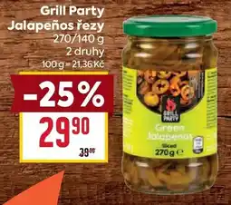 Billa Grill Party Jalapeños řezy nabídka