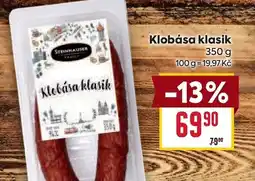 Billa Klobása klasik nabídka
