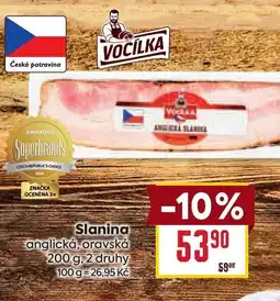 Billa Slanina anglická, oravská nabídka