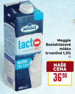Billa Meggle Bezlaktózové mléko trvanlivé 1,5% nabídka