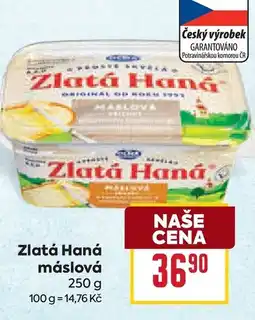 Billa Zlatá Haná máslová nabídka