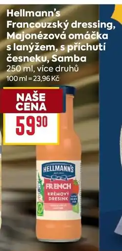 Billa Hellmann's Francouzský dressing, Majonézová omáčka s lanýžem, s příchutí česneku, Samba nabídka