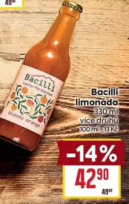 Billa Bacilli limonáda nabídka