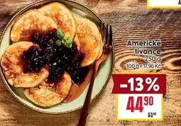 Billa Americké lívance nabídka