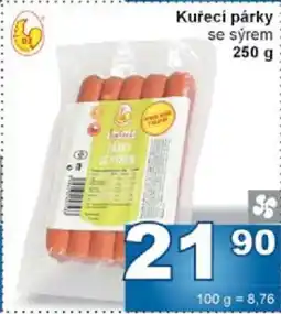 Jip Kuřecí párky se sýrem nabídka