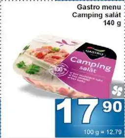 Jip Gastro menu camping salát nabídka