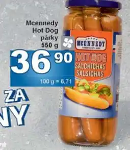 Jip McEnnedy Hot Dog Párky nabídka