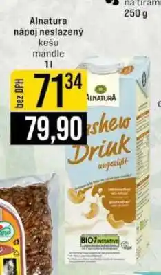Jip Alnatura nápoj neslazený kešu mandle nabídka