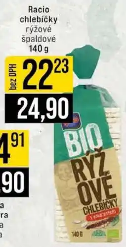 Jip Racio chlebíčky rýžové špaldové nabídka