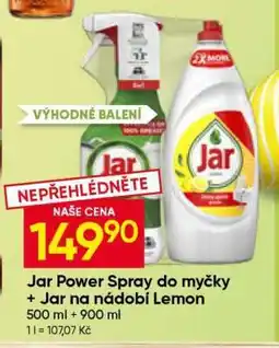 Hruška Jar Power Spray do myčky + Jar na nádobí Lemon nabídka
