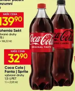 Hruška Coca-Cola, Fanta, Sprite nabídka