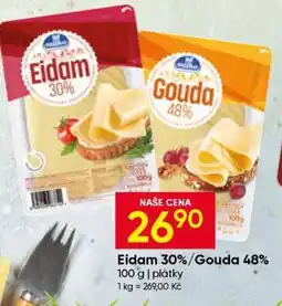 Hruška Eidam 30% Gouda 48% nabídka