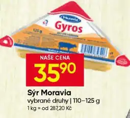 Hruška Sýr Moravia nabídka