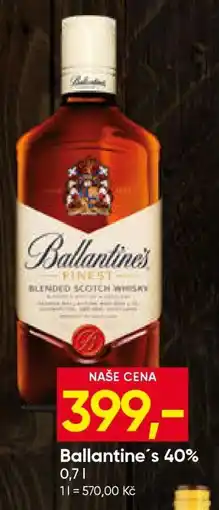 Hruška Ballantine’s 40 % nabídka