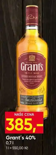 Hruška Grant’s 40 % nabídka