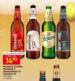 Hruška Mustang 12 Hořký Mustang 11 Staropramen 12 Ostravar 12 nabídka