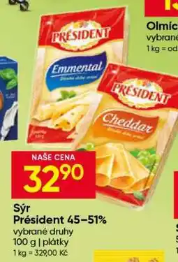 Hruška Sýr Président 45–51% nabídka