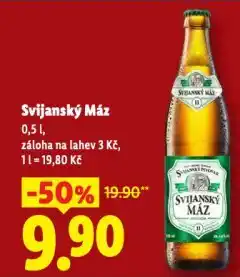 Lidl Pivo svijanský máz nabídka