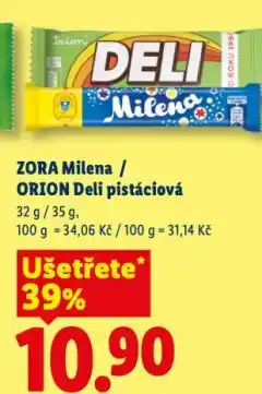 Lidl Orion deli pistáciová nabídka