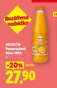 Lidl Solevita pomerančová šťáva nabídka