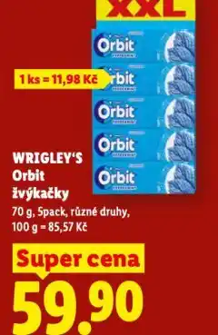 Lidl Orbit žvýkačky nabídka