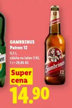 Lidl Pivo gambrinus nabídka