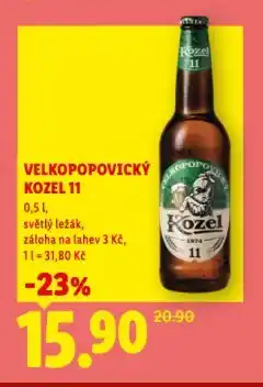 Lidl Pivo velkopopovický kozel nabídka