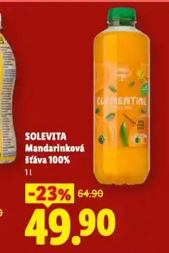 Lidl Solevita mandarinková šťáva nabídka