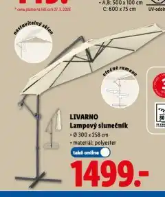 Lidl Lampový slunečník nabídka