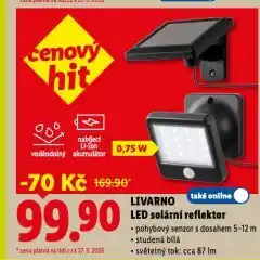 Lidl Led solární reflektor nabídka