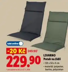 Lidl Potah na židli nabídka