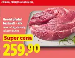 Lidl Hovězí přední bez kosti nabídka