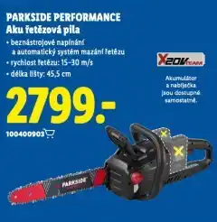 Lidl Parkside aku řetězová pila nabídka