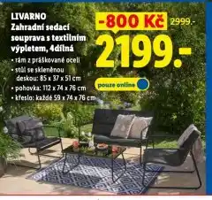 Lidl Livarno zahradní sedací souprava nabídka