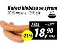 ZEMAN Kuřecí klobása se sýrem nabídka