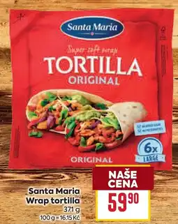 Billa Santa Maria Wrap tortilla nabídka