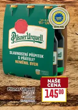 Billa Pilsner Urquell nabídka