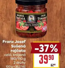 Billa Franz Josef Sušená rajčata celá, krájená nabídka